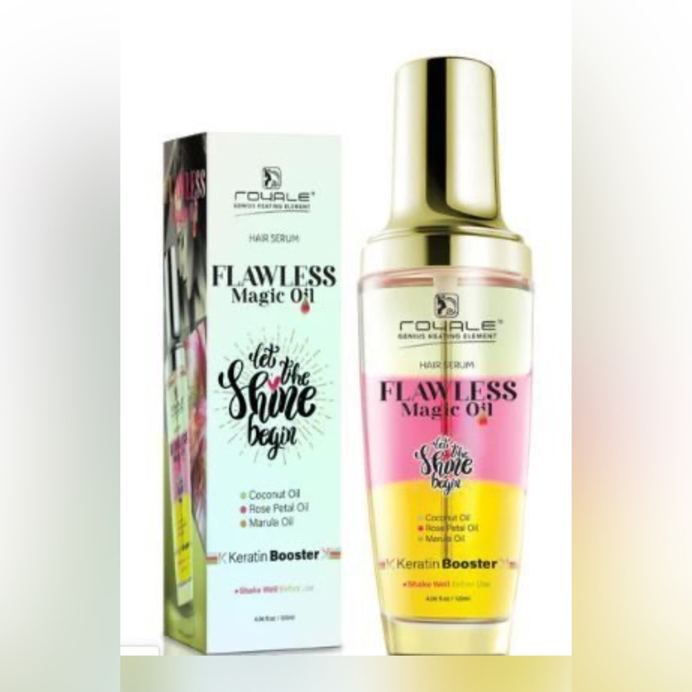 Royale Flawless Magic Oil Hair Serum | Coconut Oil, Rose Petal Oil, & Marula Oil